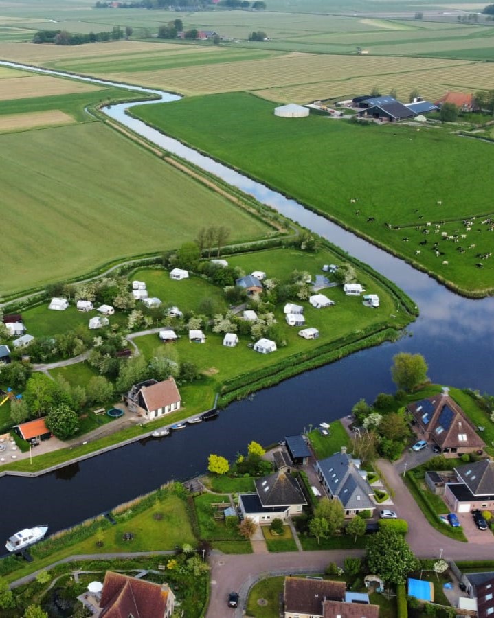 camping aan het water in Friesland