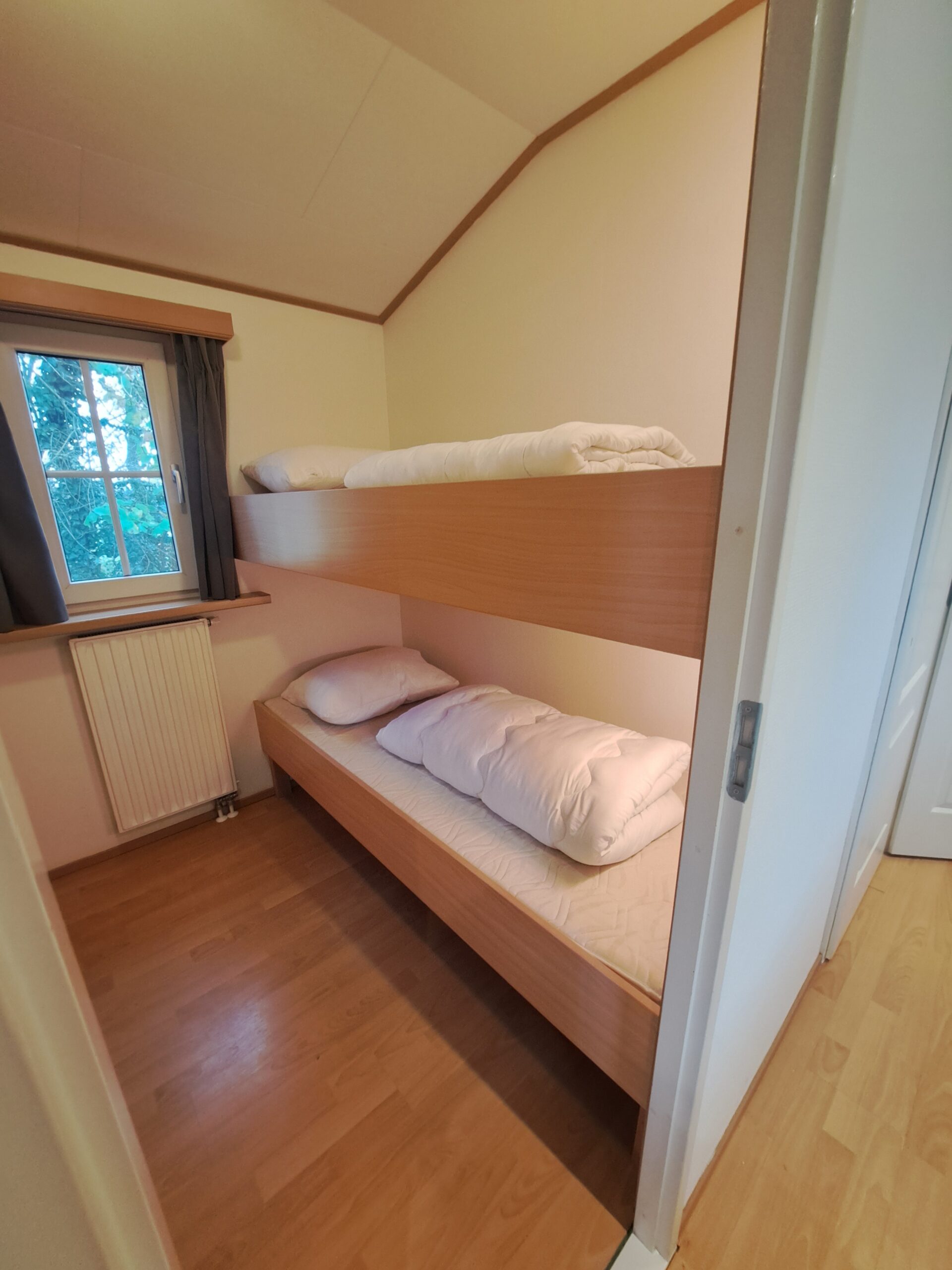 chalet slaapkamer met stapelbed